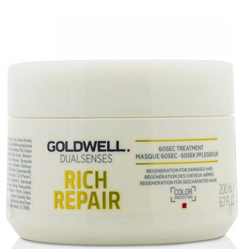 Dualsenses Rich Repair 60 Sec Treatment Mask 200 ml/ 6.7 fl. oz. - Lustrous Shine - Goldwell