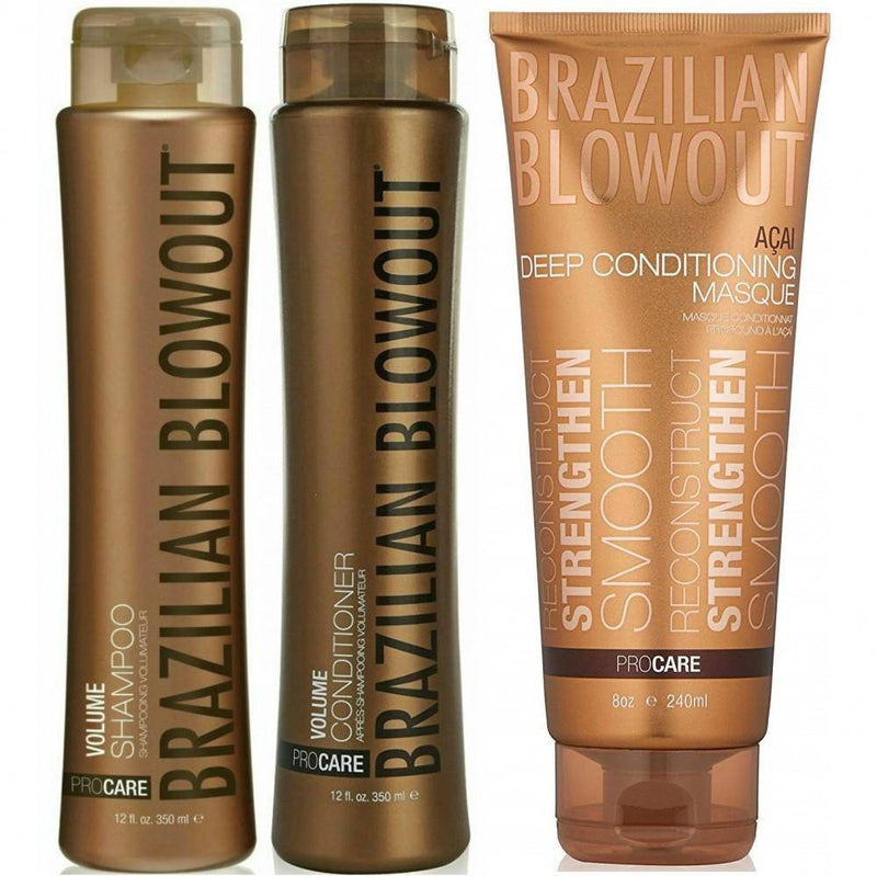 Volume Shampoo and Conditioner Duo with Mask - Lustrous Shine - Brazilian Blowout