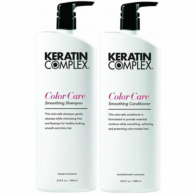 Smoothing Therapy Keratin Color Care Shampoo and Conditioner Duo 1 L/ 33.8 fl. oz. - Lustrous Shine - Keratin Complex