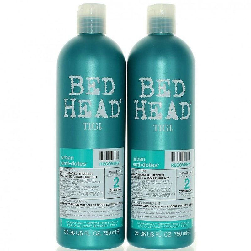 Tigi Bed Head Recovery Shampoo and Conditioner Duo 750 ml/ 25.36 fl. oz. - Lustrous Shine - TIGI