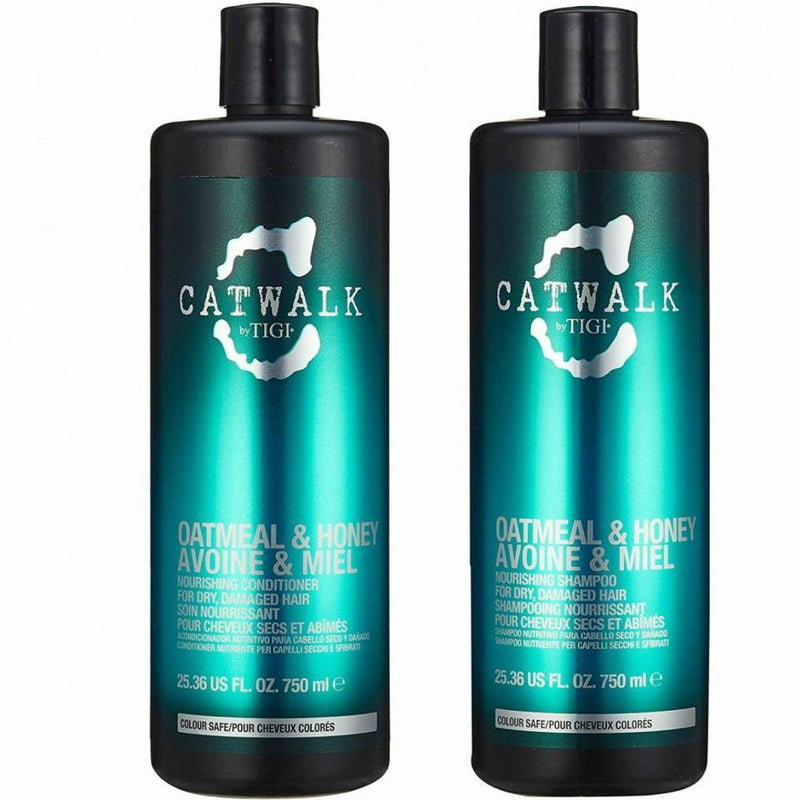 Tigi Catwalk Oatmeal & Honey Shampoo and Conditioner Duo 750 ml/ 25.36 fl. oz. - Lustrous Shine - TIGI